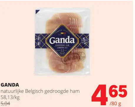 Promotie: Natuurlijke Belgisch gedroogde ham