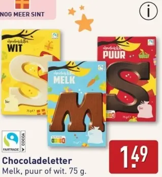 Aanbieding: Chocoladeletter