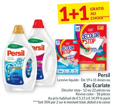 Offre: Lessive liquide ou Décolor stop ou Revive color