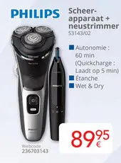 Aanbieding: PHILIPS Scheer-apparaat + neustrimmer