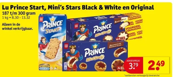 Promotie: Prince Start, Mini's Stars Black & White en Original