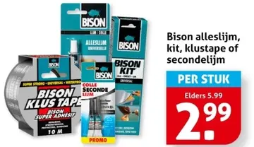 Aanbieding: Bison alleslijm, kit, klustape of secondelijm