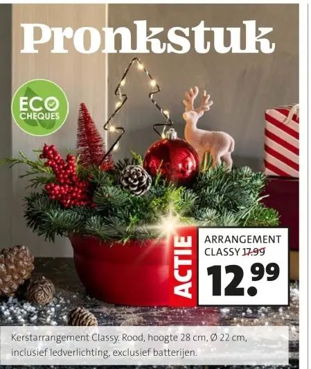 Promotie: Kerstarrangement Classy