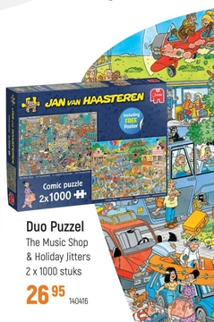 Aanbieding: JAN VAN HAASTEREN Duo Puzzel The Music Shop &