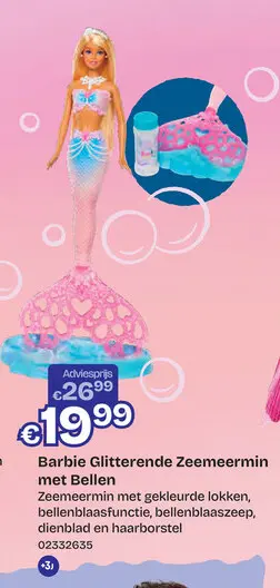 Promotie: Glitterende Zeemeermin met Bellen
