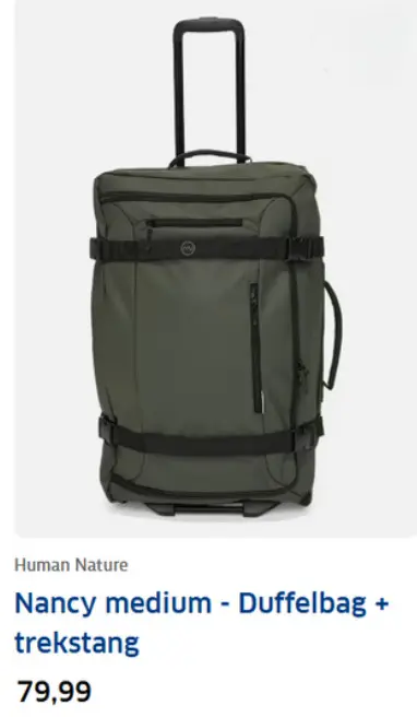 Aanbieding: Nancy medium - Duffelbag + trekstang