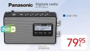 Aanbieding: Panasonic Digitale radio RF-D10EG-K