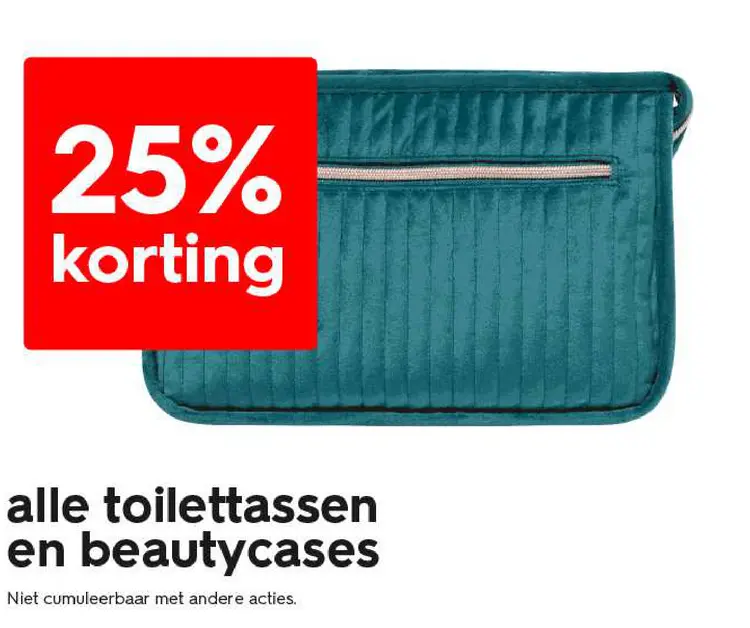 Promotie: Alle toilettassen en beautycases