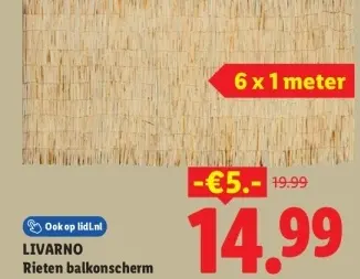 Aanbieding: Rieten balkonscherm