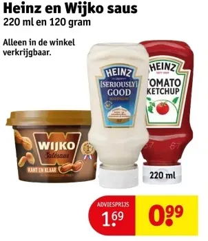 Aanbieding: Heinz en Wijko saus