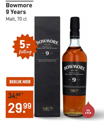 Aanbieding: Bowmore 9 Years