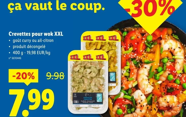 Offre: Crevettes pour wok XXL