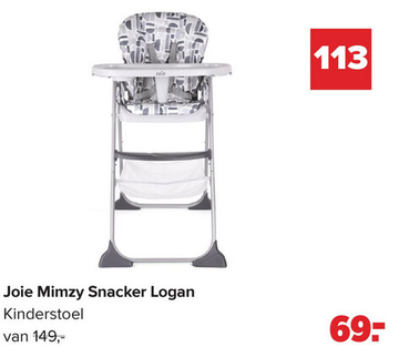 Aanbieding: Joie Mimzy Snacker Logan Kinderstoel