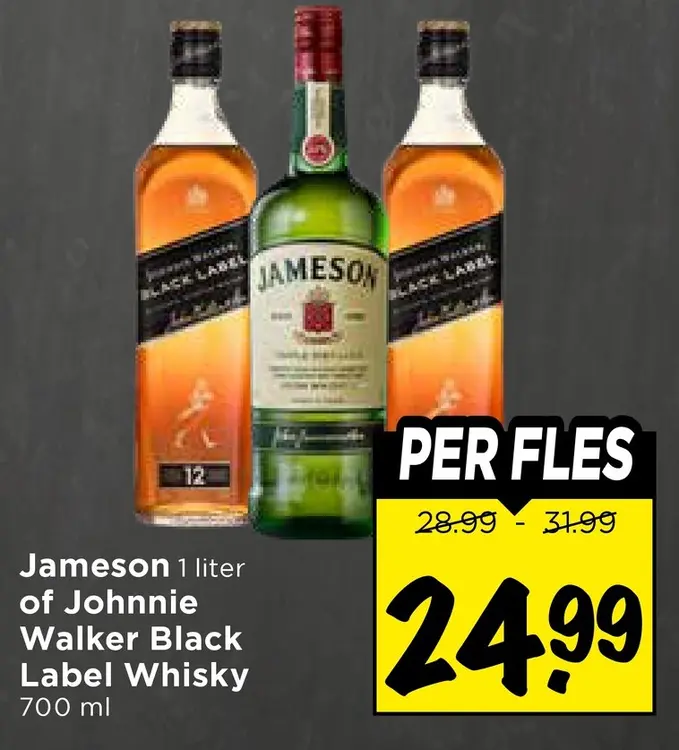 Aanbieding: Jameson of Johnnie Walker Black Label Whisky