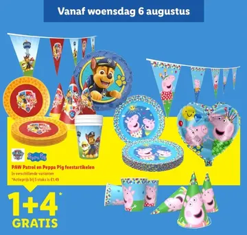 Aanbieding: PAW Patrol en Peppa Pig feestartikelen