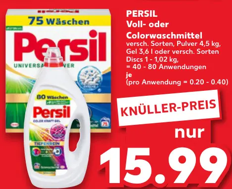 Aanbieding: Voll- oder Colorwaschmittel