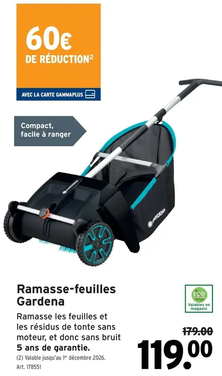 Offre: Ramasse-feuilles Gardena