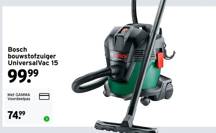 Aanbieding: Bouwstofzuiger UniversalVac 15