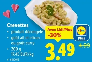 Offre: Crevettes