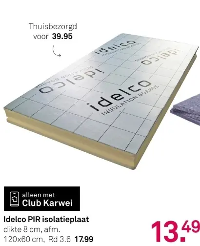 Aanbieding: Idelco PIR isolatieplaat