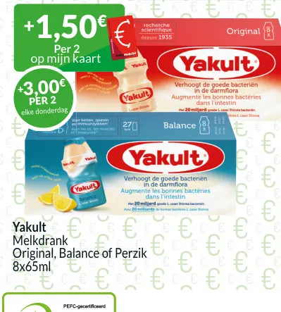 Promotie: Yakult Melkdrank Original, Balance of Perzik