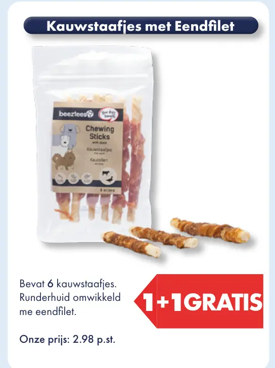 Aanbieding: Kauwstaafjes met Eendfilet