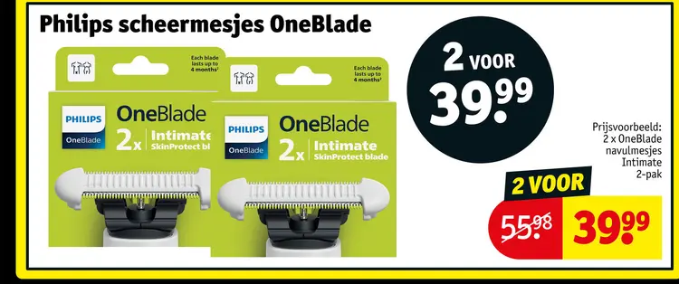 Promotie: Philips scheermesjes OneBlade