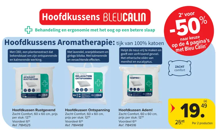 Promotie: Hoofdkussen Rustgevend, Ontspanning of Adem!