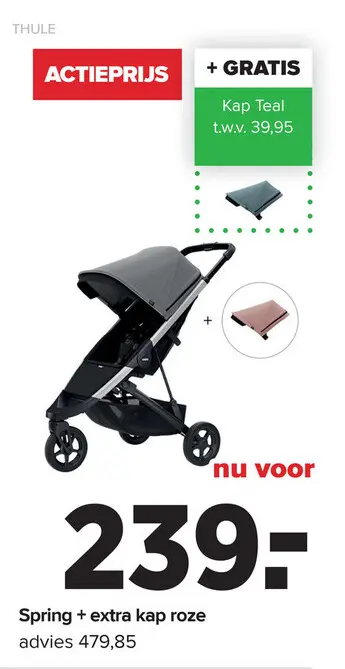 Aanbieding: Spring + extra kap roze