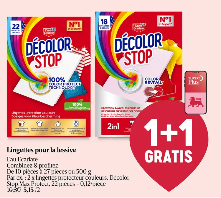 Offre: Lingettes pour la lessive