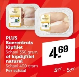 Aanbieding: Boerentrots Kipfilet of kipdijfilet naturel