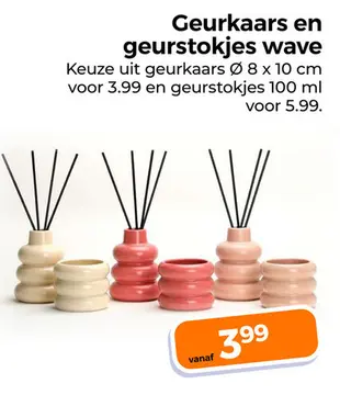 Aanbieding: Geurkaars en geurstokjes wave