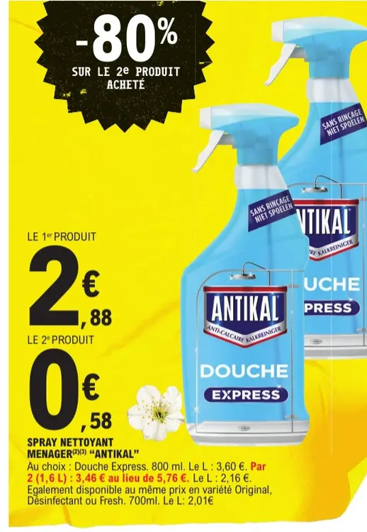 Aanbieding: Spray nettoyant menager "ANTIKAL"