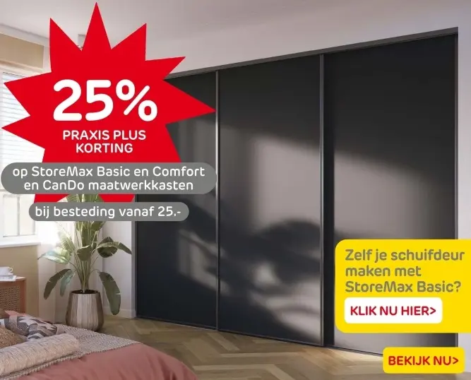 Aanbieding: StoreMax Basic en Comfort en CanDo maatwerkkasten
