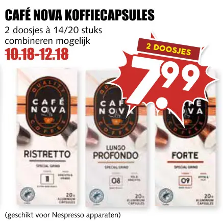 Aanbieding: Café Nova Koffiecapsules
