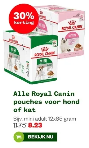 Aanbieding: Alle Royal Canin pouches voor hond of kat
