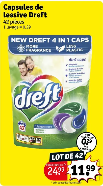 Offre: Capsules de lessive
