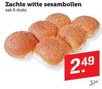 Aanbieding: Zachte witte sesambollen