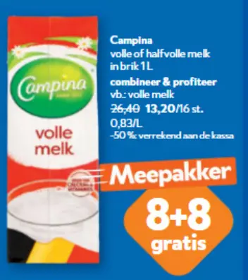 Promotie: volle of halfvolle melk