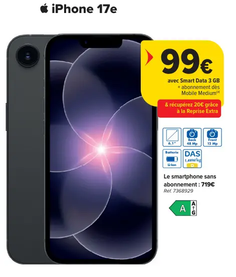 Offre: iPhone 17e