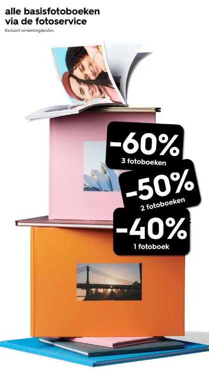 Promotie: alle basisfotoboeken via de fotoservice