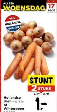 Aanbieding: Hollandse Uien of Winterpeen