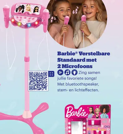 Promotie: Barbie® Verstelbare Standaard met 2 Microfoon