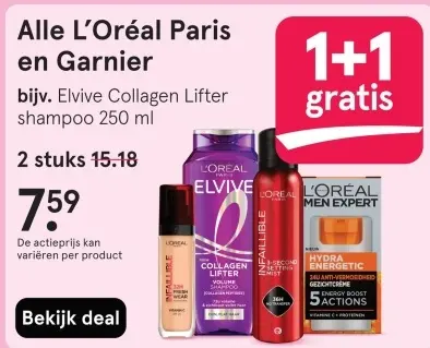 Aanbieding: Alle 'Oreal Paris en Garnier