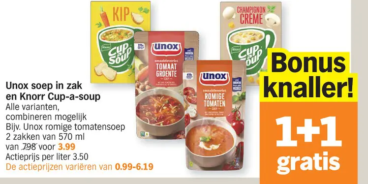 Offre: soep in zak en Knorr Cup-a-soup