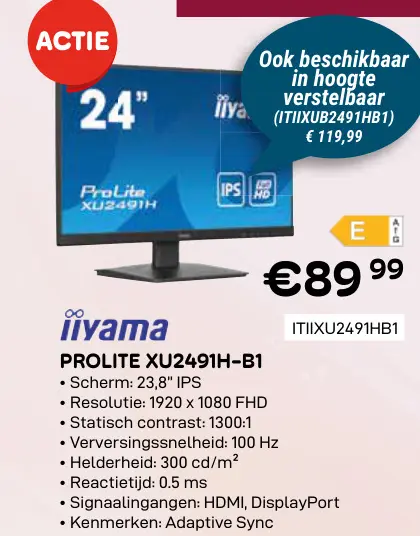 Promotie: Prolite xu2491h-b1
