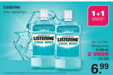 Aanbieding: Listerine Mondspoeling Cool Mint