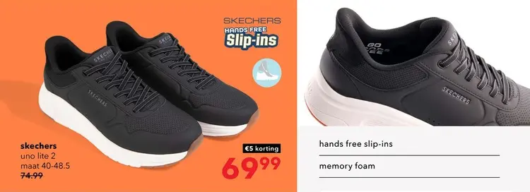 Aanbieding: Skechers Slip-ins: Uno Lite 2 - New Arc heren sneaker zwart