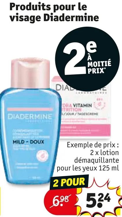Offre: Produits pour le visage