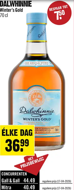 Aanbieding: Dalwhinnie Winter's Gold Single Malt Whisky  70 cl